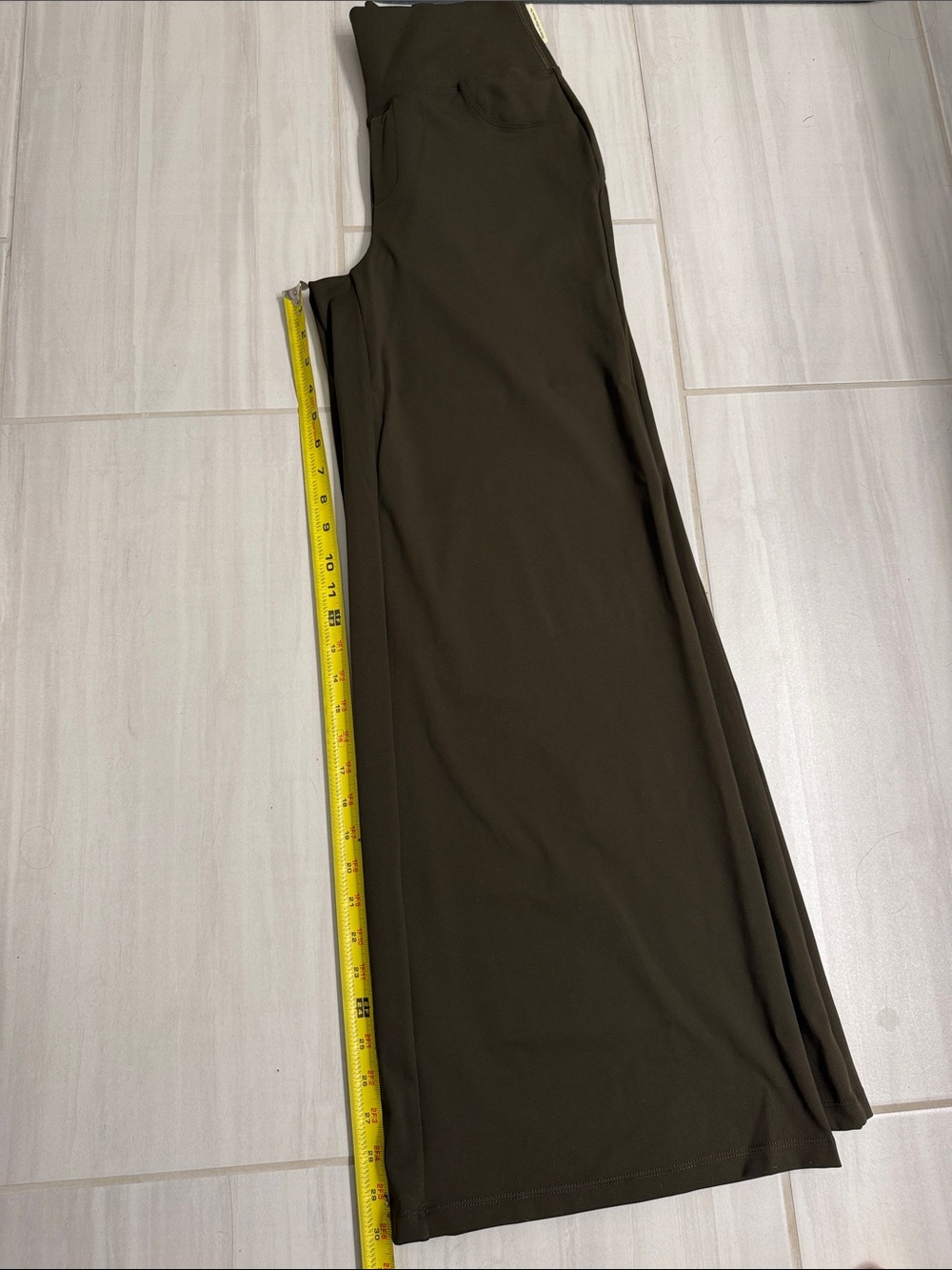 HALARA Olive Green Wide-Leg Ponte Pants - Picture 7 of 7